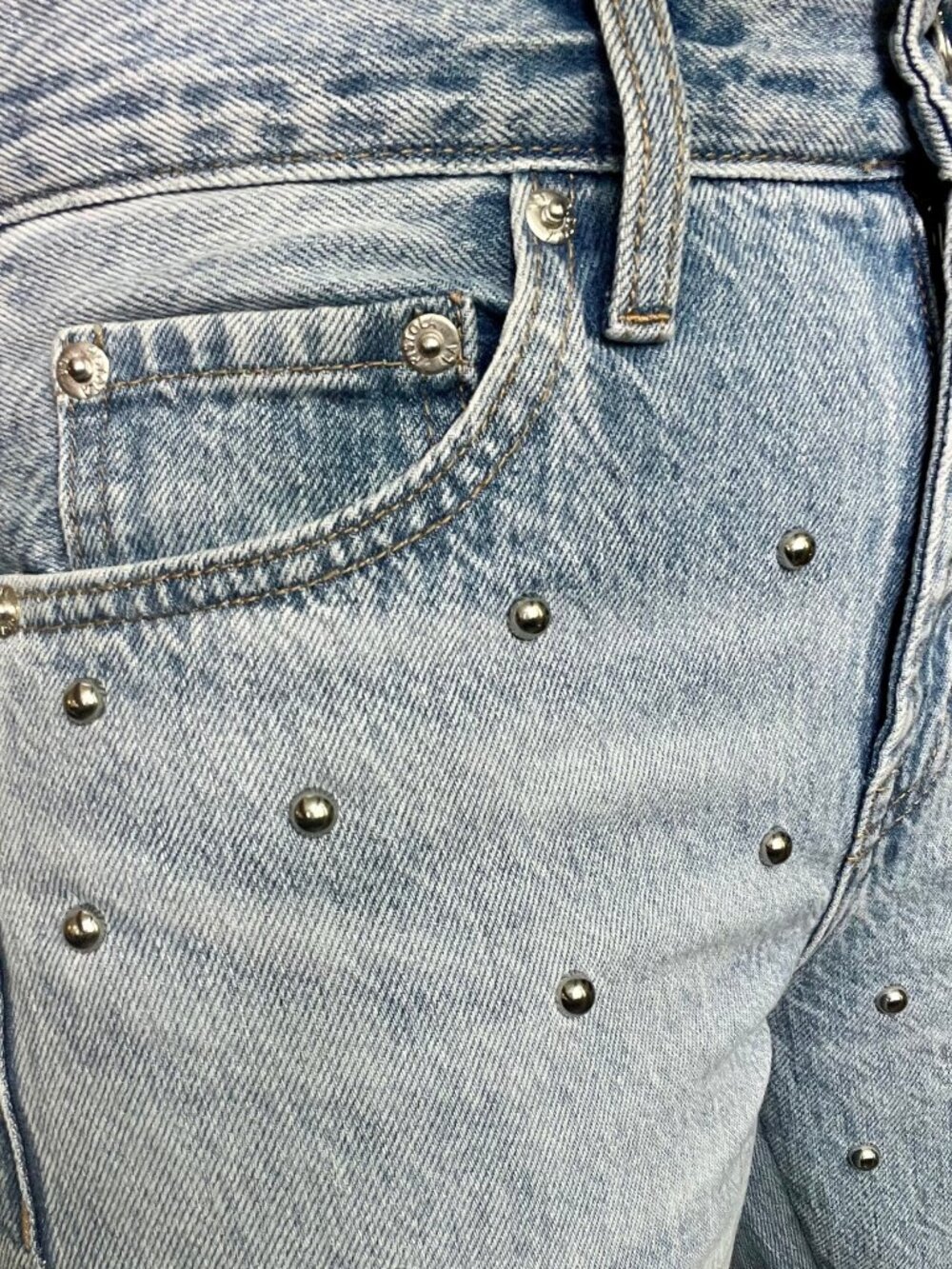 Pistola Denim Lexi Mid Rise Bowed Straight Jean - Aries NWT - Picture 2 of 3